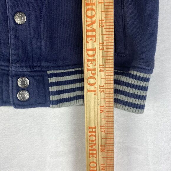 Disney Parks Mickey Mouse Letterman Jacket Boys Extra Small Blue Gray Pockets - Picture 9 of 12